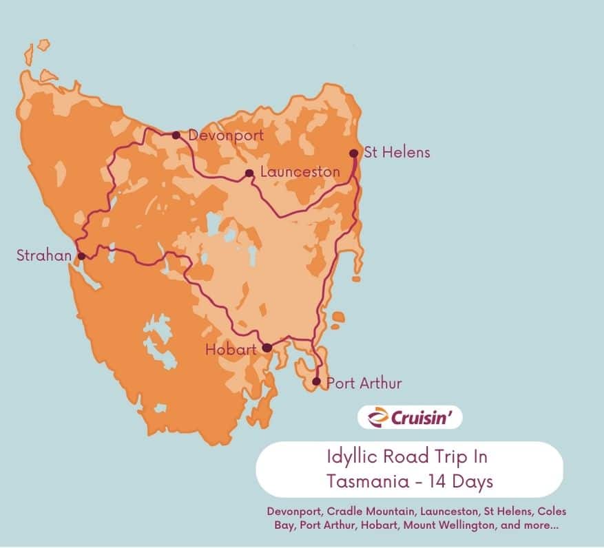 Idylic road trip in Tasmania