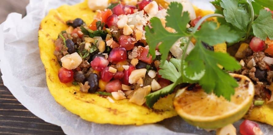 Pear & Pomegranate Tacos