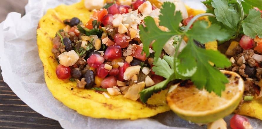 Pear & Pomegranate Tacos