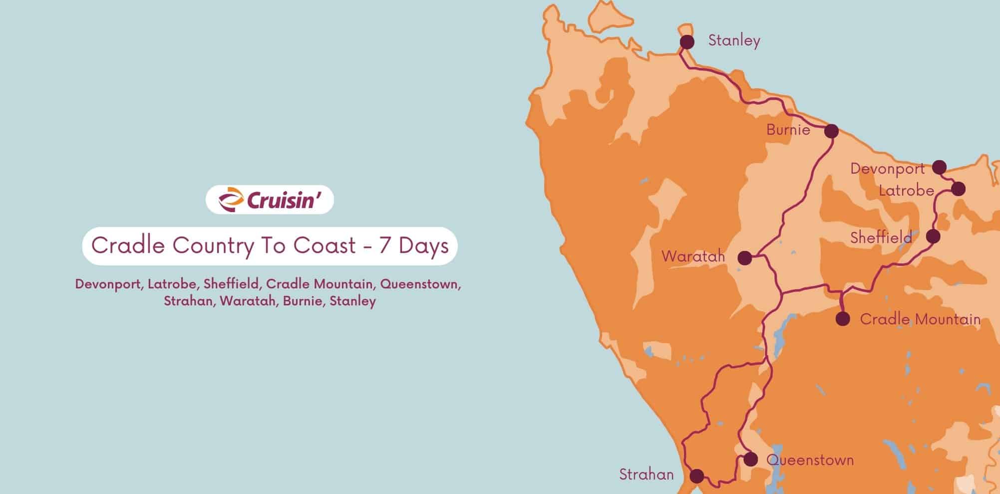 Cradle Country To Coast Map