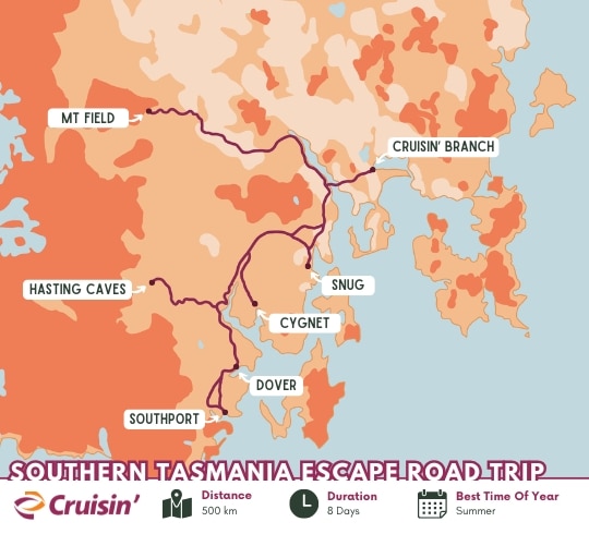 8-Day Southern Tasmania Escape Road Trip